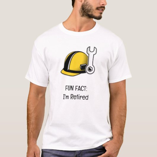 写真おもしろいファクトの追加退職した建築 Tシャツ (正面)