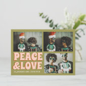 写真おもしろいメリークリスマス3枚キュートおもしろいクリスマス カード (スタンド正面)