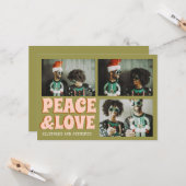 写真おもしろいメリークリスマス3枚キュートおもしろいクリスマス カード (正面/裏面インサイチュ)