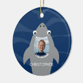 写真おもしろい付きサメ セラミックオーナメント (左)