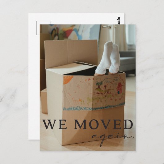 写真おもしろい付き引越し案内はがき ポストカード (正面/裏面)