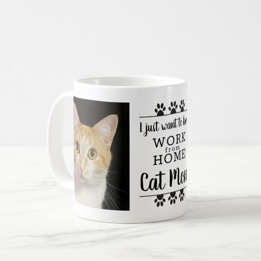 写真おもしろい実家の猫ママの仕事 コーヒーマグカップ (正面左)