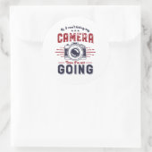 写真おもしろい引用文写真家とカメラ ラウンドシール (バッグ)