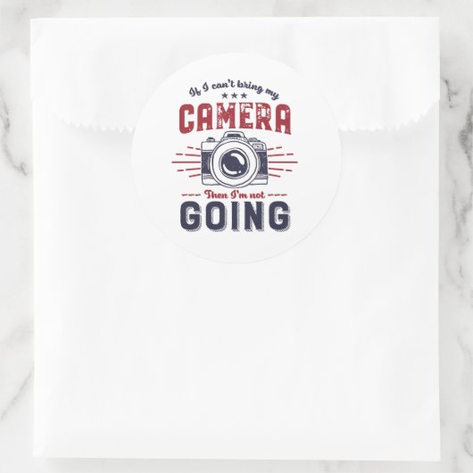 写真おもしろい引用文写真家とカメラ ラウンドシール (バッグ)