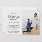 写真おもしろい彼女は私が「何をそんなに長くかかったか」と言った婚約した 招待状 (正面)