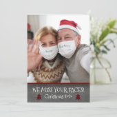 写真おもしろい恋しく思Your顔Covid Christmas シーズンカード (スタンド正面)