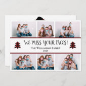 写真おもしろい恋しく思Your顔Covid Christmas シーズンカード (正面/裏面)