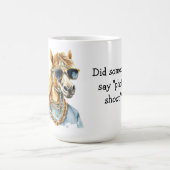 写真おもしろい撮影の準備ができている馬 コーヒーマグカップ (中央)