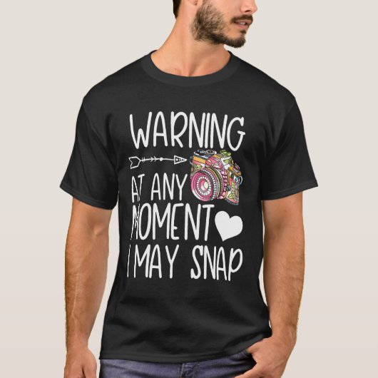写真おもしろい撮影ギフトカムをスナップする Tシャツ (正面)