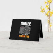 写真おもしろい撮影スマイル カード (黄色い花)