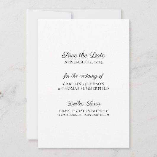 写真おもしろい日付の発結婚表を保存 招待状 (裏面)