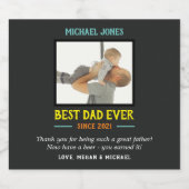 写真おもしろい最高のパパEver First Father's Day ビールラベル (シングルラベル)