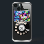 写真おもしろい枠付きレトロダイヤル電話機 iPhone 13ケース<br><div class="desc">フォトフレームユーモアのある付き可愛くてレトロな電話。レトロは電モダン話になる。カスタムとオプションのモノグラムモザイクのタイルを写真に置き換えたり、そのまま持ち歩いたりできる。</div>