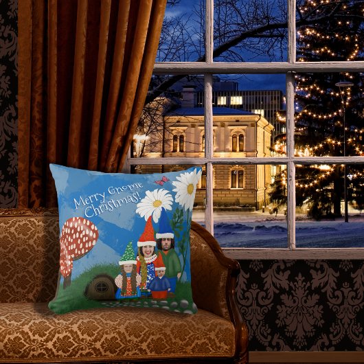 写真おもしろい格言家族の追加メリークリスマス クッション