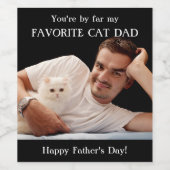 写真おもしろい猫パパ父の日ワインラベル ワインラベル (シングルラベル)