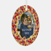 写真おもしろい用ピザトライアングル食品をテーマにしたフレーム メタルオーナメント (正面右)