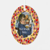 写真おもしろい用ピザトライアングル食品をテーマにしたフレーム メタルオーナメント (正面左)