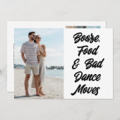 写真おもしろい結モダン婚日付の保存 セーブザデート (正面/裏面)