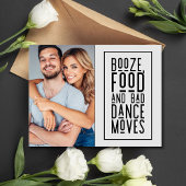 写真おもしろい結婚式の日付の保存 案内ポストカード