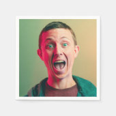 写真おもしろい誕生日祝い スタンダードカクテルナプキン (正面)