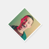 写真おもしろい誕生日祝い スタンダードカクテルナプキン (角)