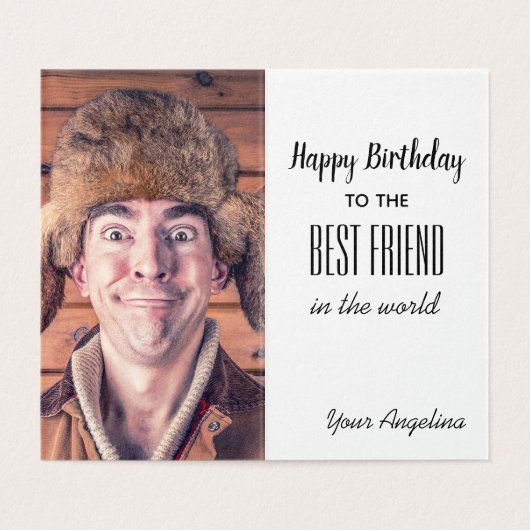 写真おもしろい誕生日 (内部フラット)