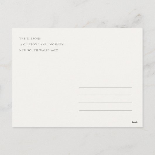 写真おもしろい醜いセーターの葉のトナカイのクリスマス シーズンポストカード (裏面)