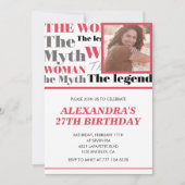 写真おもしろい27歳の誕生日の招待状Myth Legend 招待状 (正面)