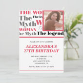 写真おもしろい29歳の誕生日の招待状Myth Legend 招待状 (スタンド正面)