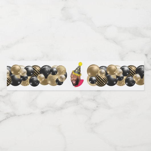 写真おもしろい30歳の誕生日 ペットボトルラベル (シングルラベル)