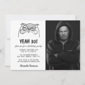 写真おもしろい30歳の誕生日 招待状 (正面)