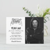 写真おもしろい30歳の誕生日 招待状 (スタンド正面)