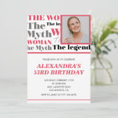 写真おもしろい53歳の誕生日の招待コンテンポラリー 招待状 (スタンド正面)