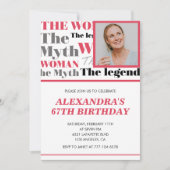 写真おもしろい67歳の誕生日の招待コンテンポラリー 招待状 (正面)