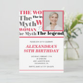 写真おもしろい86歳の誕生日の招待コンテンポラリー 招待状 (スタンド正面)