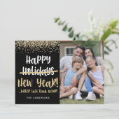 写真おもしろいHappy New Year シーズンカード (スタンド正面)