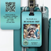 写真おもしろいQRコードロゴビジネス旅行 ラゲッジタグ