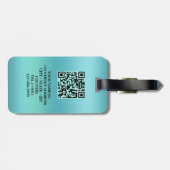写真おもしろいQRコードロゴビジネス旅行 ラゲッジタグ (裏面横)
