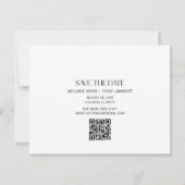 写真おもしろいQRコード結婚式の日付を保存 案内状 (裏面)