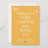 写真おもしろいWe 恋しく思 Your  顔Covid Yellow シーズンカード (裏面)