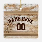 写真およびパーソナライズなスポーツがテーマのオーナメント セラミックオーナメント (裏面)