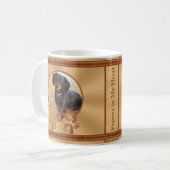 写真およびパーソナライズなペット記念物のギフト コーヒーマグカップ (正面左)