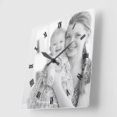 写真およびローマ数は、あなた専有物を作ります スクエア壁時計 (傾斜)