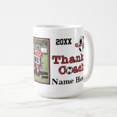 写真および名前のパーソナライズなコーチのギフト コーヒーマグカップ (正面右)