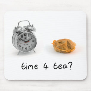写真および手によって書かれる"4茶" mousepadは時間を計ります マウスパッド
