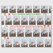 写真および文字が付いているカスタムなギフトの包装紙 ラッピングペーパー (フラット)