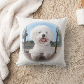 写真および文字のカスタムな投球を加えて下さい クッション (ブランケット)