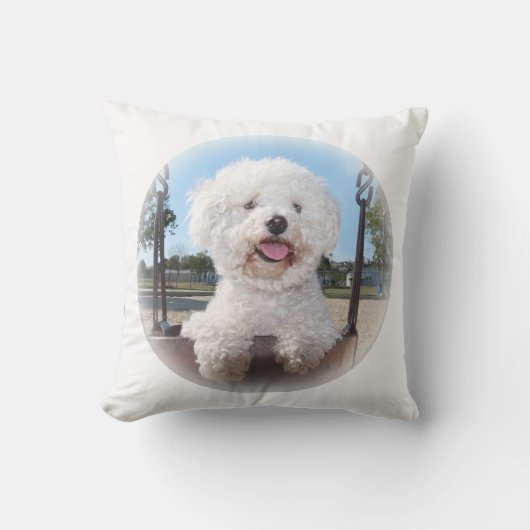写真および文字のカスタムな投球を加えて下さい クッション (正面)