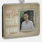 写真および聖なる書物、経典の記念物 シルバープレートフレームオーナメント (右)