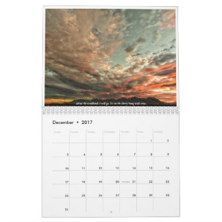 写真および詩の2017年 カレンダー